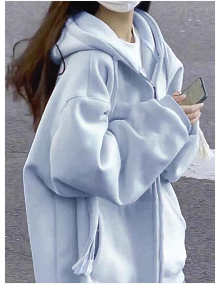 Women's Oversized Hooded Sweatshirt - New 2024 Spring/Autumn Loose Fit Cardigan