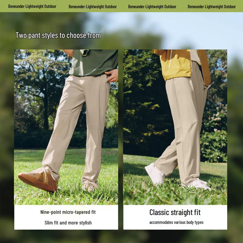 Beneunder Men's Summer Cooling Straight-Leg Sport Casual Pants CC926