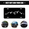 Upgraded Mounta License Plate Black White Mountain License Plate Aluminum Metal Car Tag Funny Cars Personalized Decoration Vanity Tag Car Front
