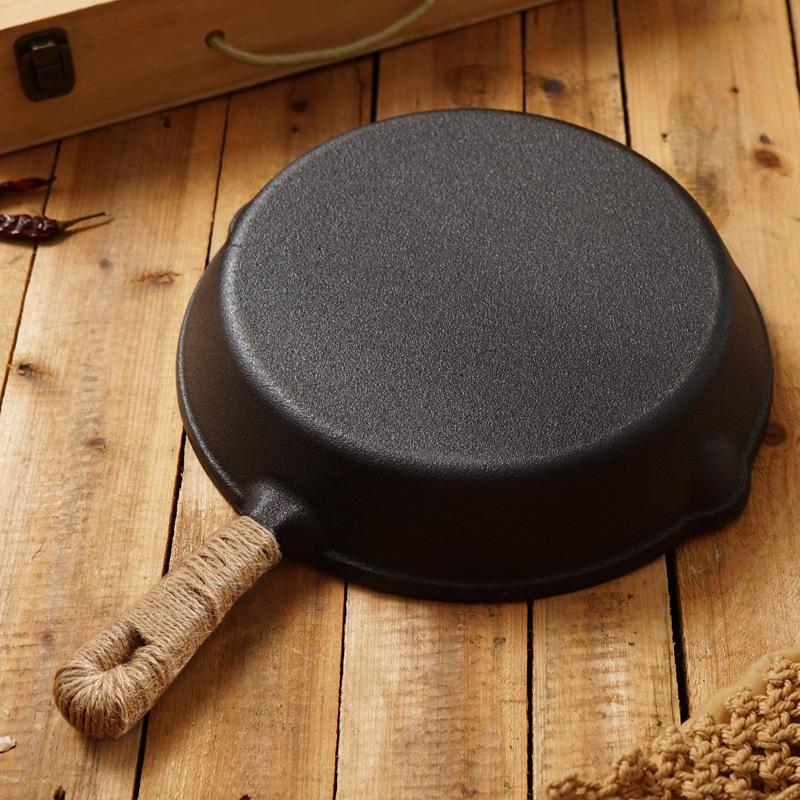 Utendørs Støpejern Non-stick Stekepanne for Camping, Piknik, Barbecue og Biff.