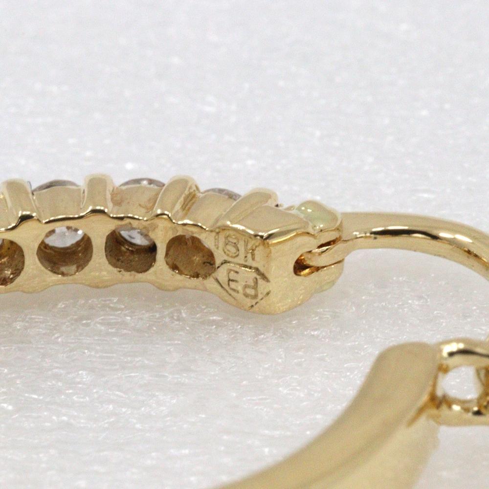 Argola Piercing Meia Eternidade 10P diamante Ouro Amarelo K18/diamante 5.2g Mulher Usado