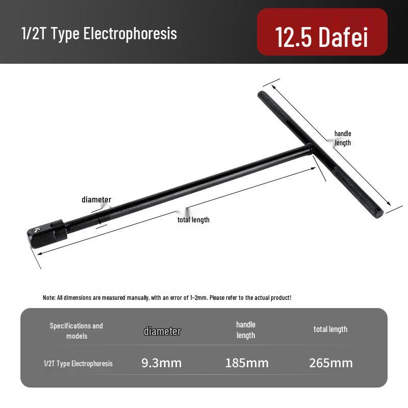 1/2" T-Handle Multi-functional Fly Wrench with Labor-saving Sliding Conversion Head