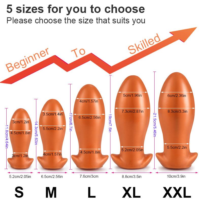 Silicone Dragon Egg Anal Plug Large Prostate Massager Soft Rear Court Training Dilator Adult Sex Toy