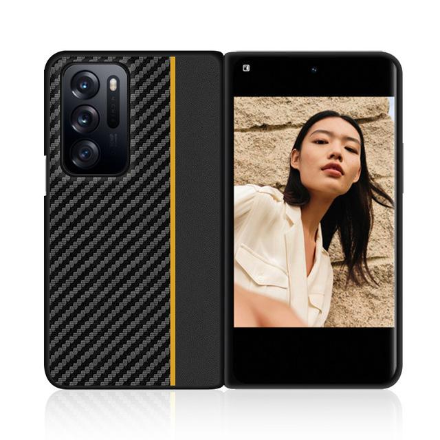

Модный чехол из делового углеродного волокна для Oppo Find N, ультратонкий чехол для телефона с защитой от отпечатков пальцев, Fundas For OPPO Find N жёлтый