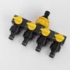 Garden Hose 4-Way Water Splitter with Switch Valve Connector