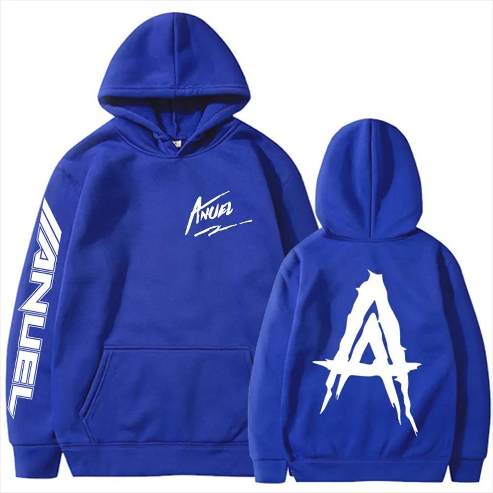 New Rapper Anuel AA Printed Hoodies Men Woman Fashion Hoodie Singer Graphic Printing Sweatshirts for Fans Fleece Streetwear