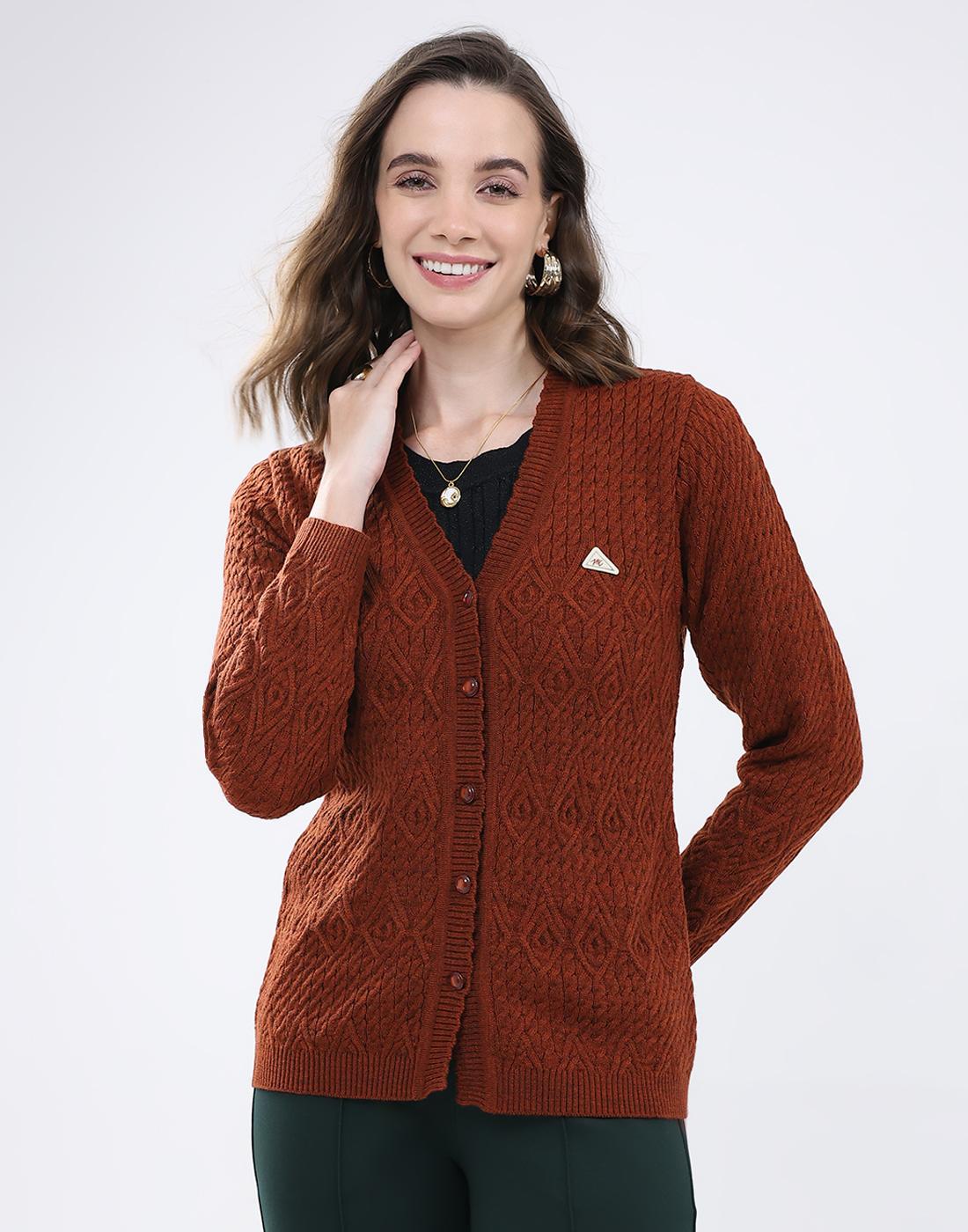 

Monte Carlo Women s V Neck Full Sleeve Cardigan XL