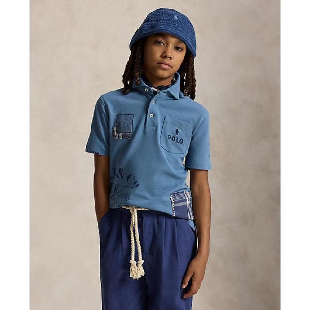 

Polo Ralph Lauren Boys 8 18 Patchwork Cotton Mesh Polo Shirt Cwpokniy8021721400 L