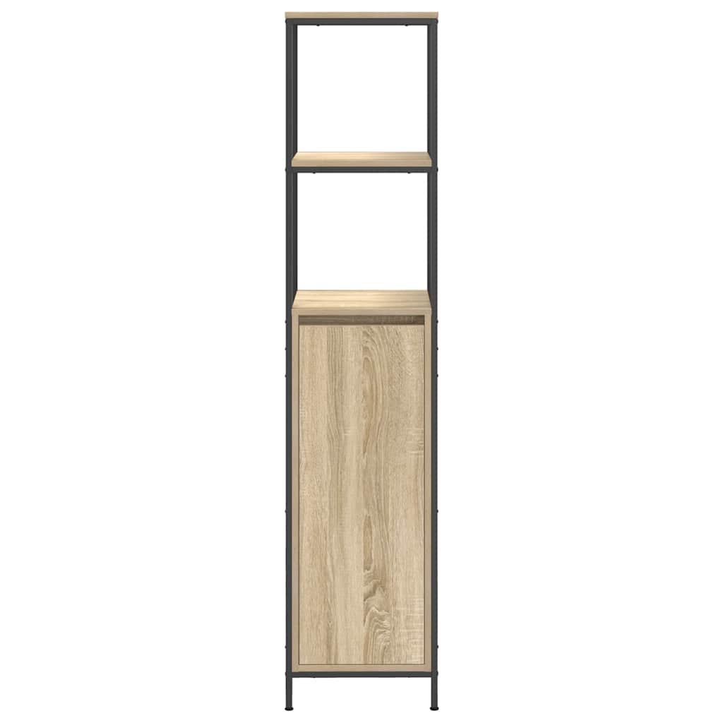 Bathroom Cabinet with Shelves Sonoma Oak Finish 36 X 35 X 165 Cm