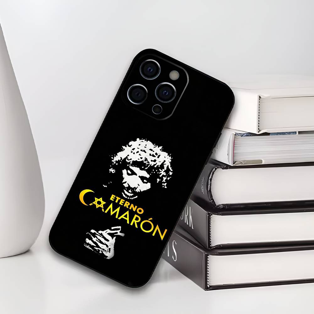 C-Camaron De La Isla Phone Case For iPhone 17,16,15,14,13,12,11 Plus,Pro Max,XS,Soft Silicone Black Cover