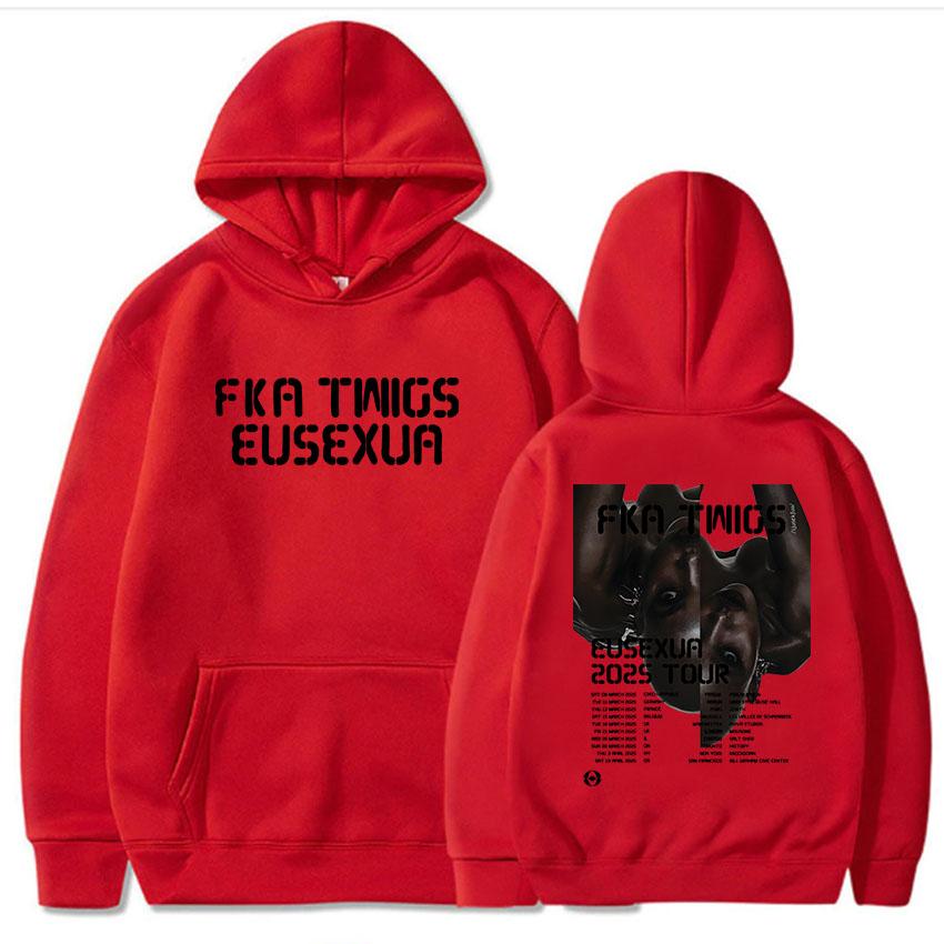 FKA Twigs Eusexua Tour Felpe con Cappuccio Manica Lunga con Cappuccio Felpe da Donna Streetwear Unisex Comode Sudaderas Stampa