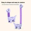 9pcs LED Pop Tubes Set, Mixed Animal Pop Tube Sensory Fidget Toy for Kids & Adults Stress Relief