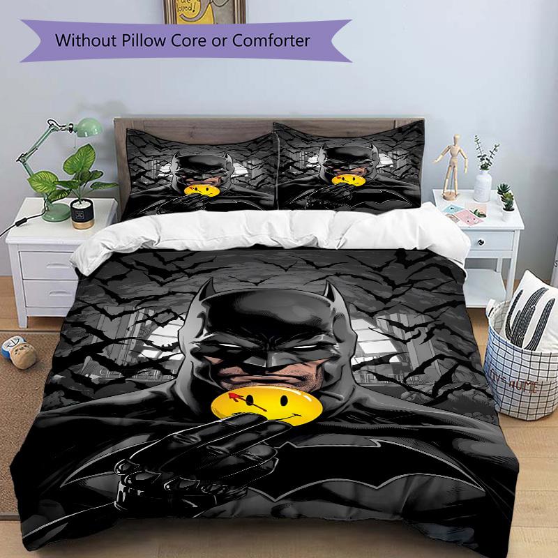 3pcs Batman Duvet Cover Set (1 Duvet Cover + 2 Pillowcases, No Core) - Comfortable, And Breathable Bedroom Decoration yy251104038