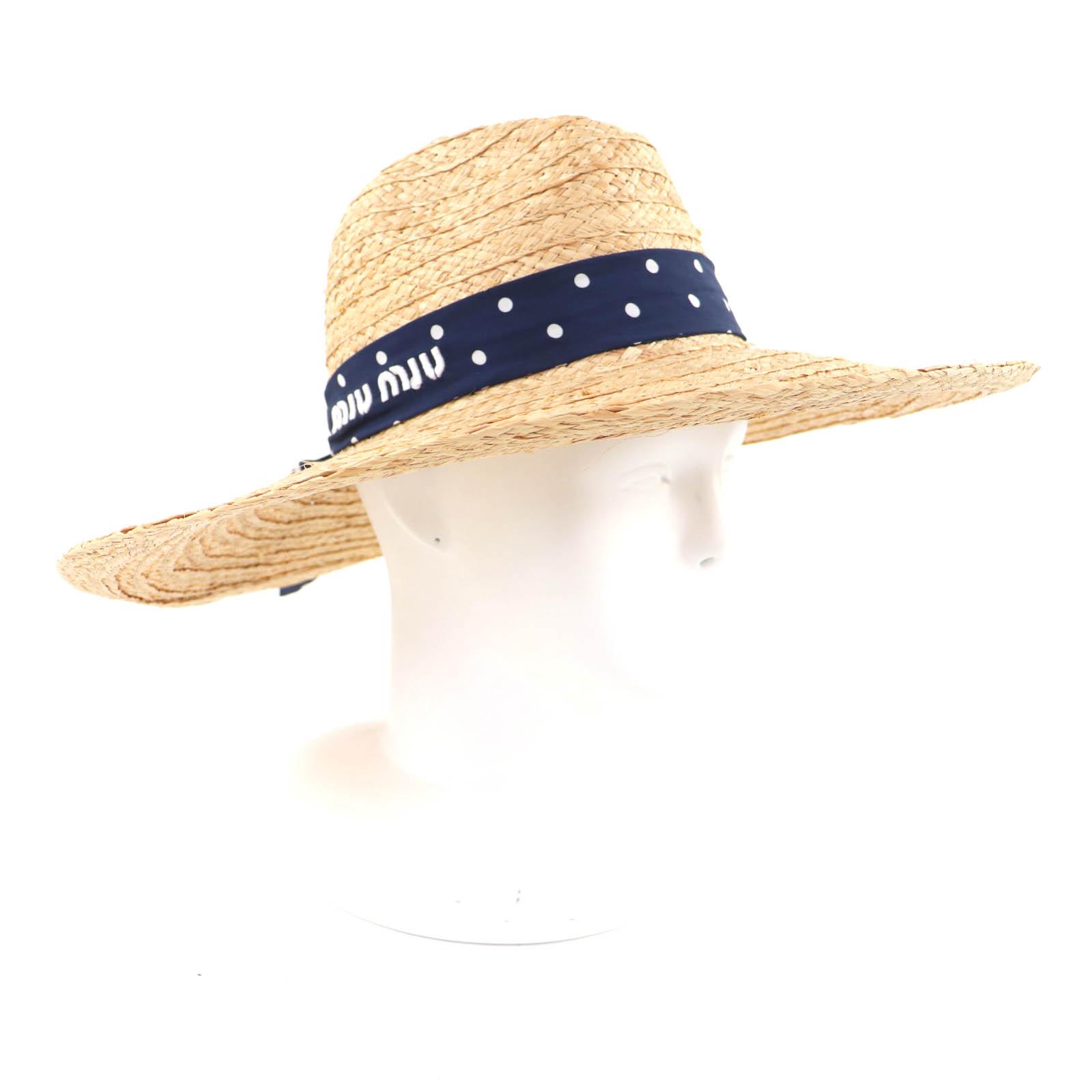 Отличная шляпа MIUMIU из натуральной рафии для женщин, размер S, 5HC255, б/у