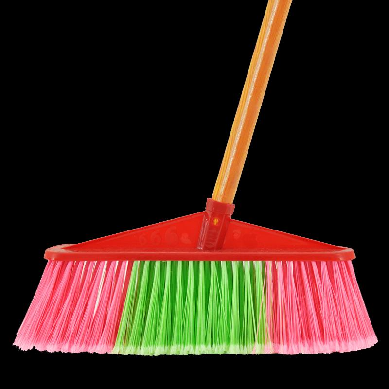 Moufou Wooden Handle Outdoor Plastic Broom