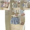 Trendy Girls Summer Outfit 2024 Adorable Two Piece Set With Soft Cotton Fabric And Striped Pattern For Ages 3 To 8 Years