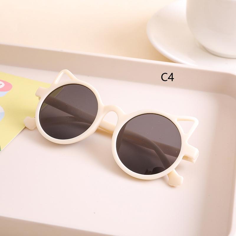 Cute Animal Girl Boy Cartoon Cat Ear Sunglasses Outdoor Sunscreen Children Cute Retro Sunglasses Classic Protective Kids
