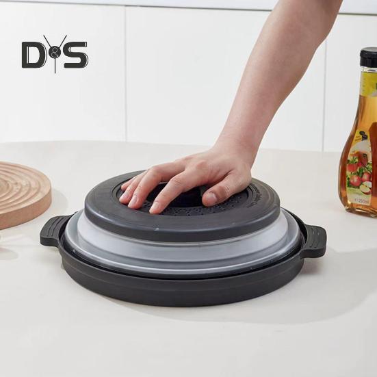 Microwave Splatter Cover BPA-Free Dishwasher-Safe Vented Heated Folding Lid Food Plate Guard with Hook Hole for Microwave Oven And Dishwasher