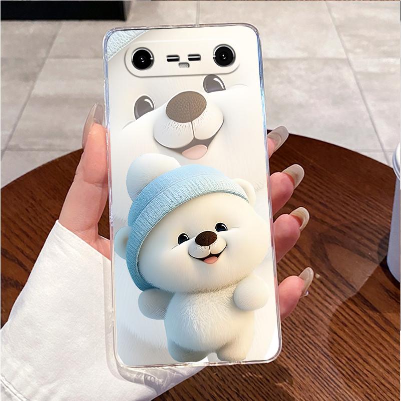 Per Tecno Spark Slim 2025 Custodia Trasparente Lusso Carino Coniglio Amore Silicone Morbido TPU Cover Posteriore Custodia per Telefono Tecno Spark Slim 4G KM7k