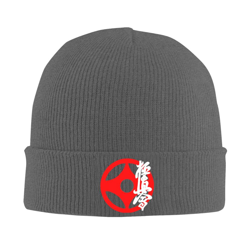 Kyokushin Karate Kanji Taijutsu Knitted Caps for Women Unisex Beanie Autumn Winter Hats Warm Caps