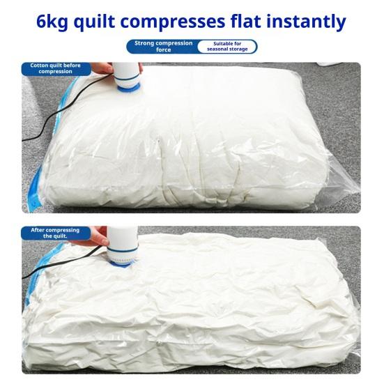 4Pcs Vacuum Compression Comforter Bags Vacuum Seal Bags with Hand Pump Space Saver Compression