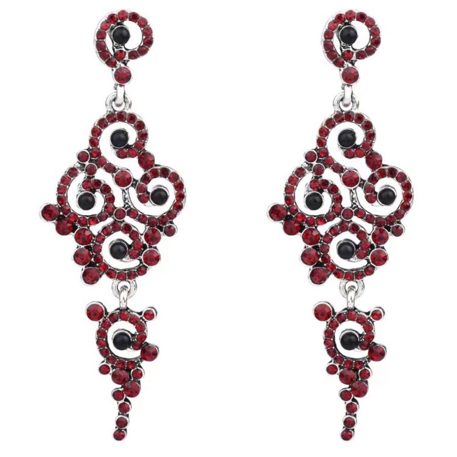 1920s Masquerade Pearl & Diamond Earrings - Gatsby Party, Bride, Wedding, Ball