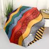 1pc Abstract Waves Adventure Auto Open/close, 8-Rib Iron Frame, Compact Folding Cute Umbrella All-Season Portable Umbrella for Travel 045