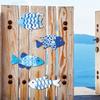 School of Fish Fish Hanging Decor Ocean Theme Nautical Wall Art Wooden Fish Wall Decor  Lake House