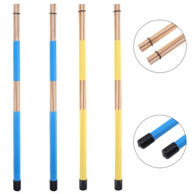 1 paar 40cm 15,7 zoll Jazz Trommel Pinsel Bambus Drumsticks Gummi Griff