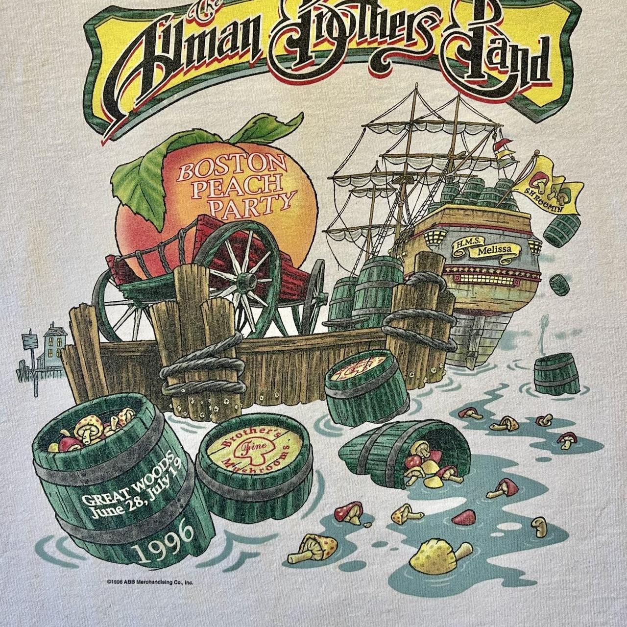 Reprint 2 side The Allman Brothers band classic style White T shirt vtg S