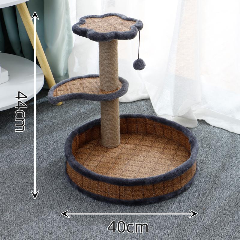 Winter Warm Cat Bed & Scratching Post with Durable Sisal - Vertical Climbing Frame & Toy