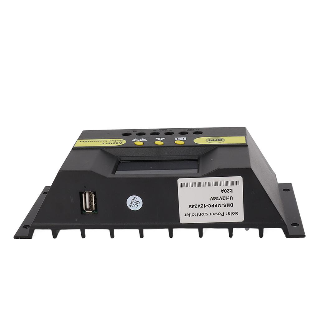 Solar Controller MPPT 12V 24V LCD Display Comprehensive Protection Functions Solar Regulator for Solar Power System