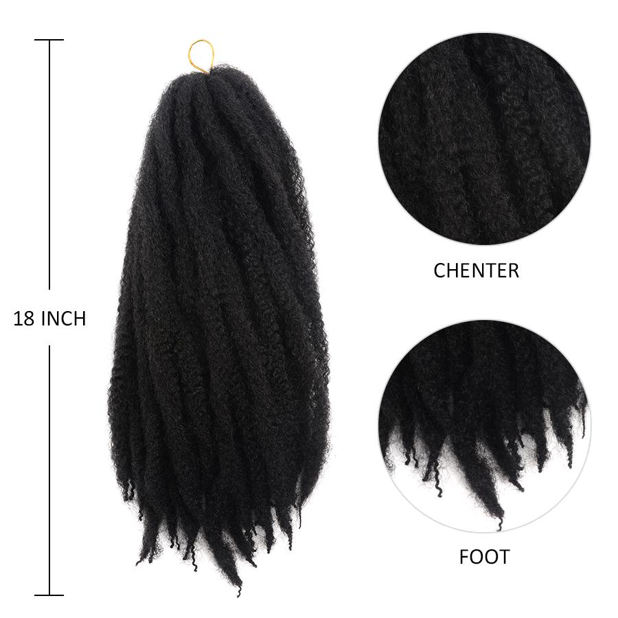 Buy Marley Braids Hair Extension Ombre Afro Curly Synthetic Crochet  Kanekalon Braiding Hair Weave at affordable prices — free shipping, real  reviews with photos — Joom