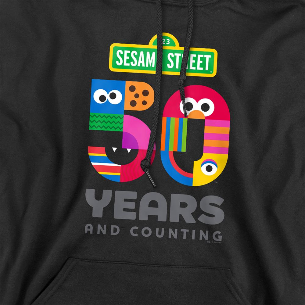 Sesame Street Unisex Adult 50 Years Logo Hoodie