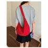 Cute Polka Dot Drawstring Crossbody Bag Korean Style Fashionable Shoulder Handbag Trendy Water Dumpling Bag for Women KTB