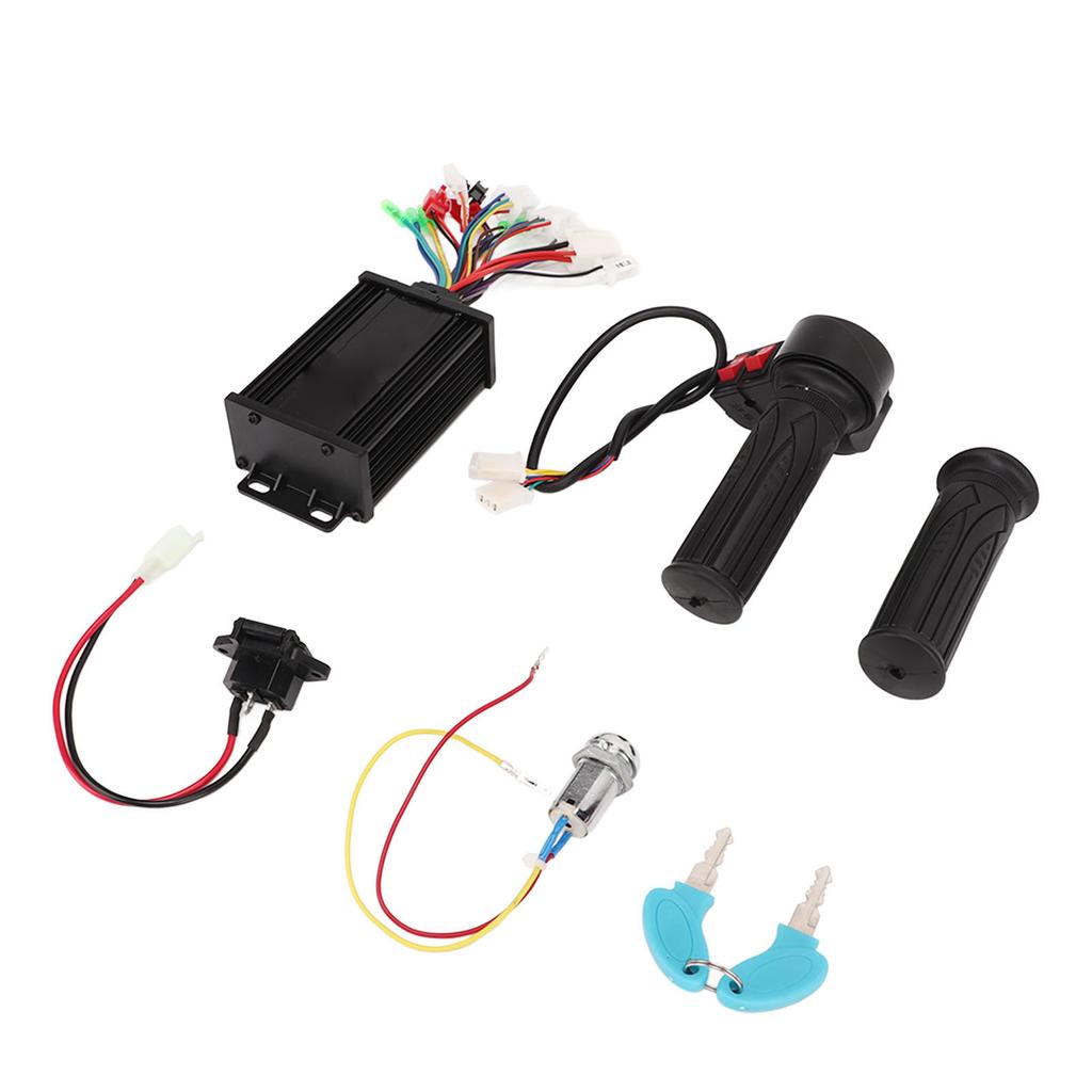 Electric Bike Speed Controller Brushless 36V 48V 350W Aluminum Alloy Electric Bike Motor Controller with Throttle Grip