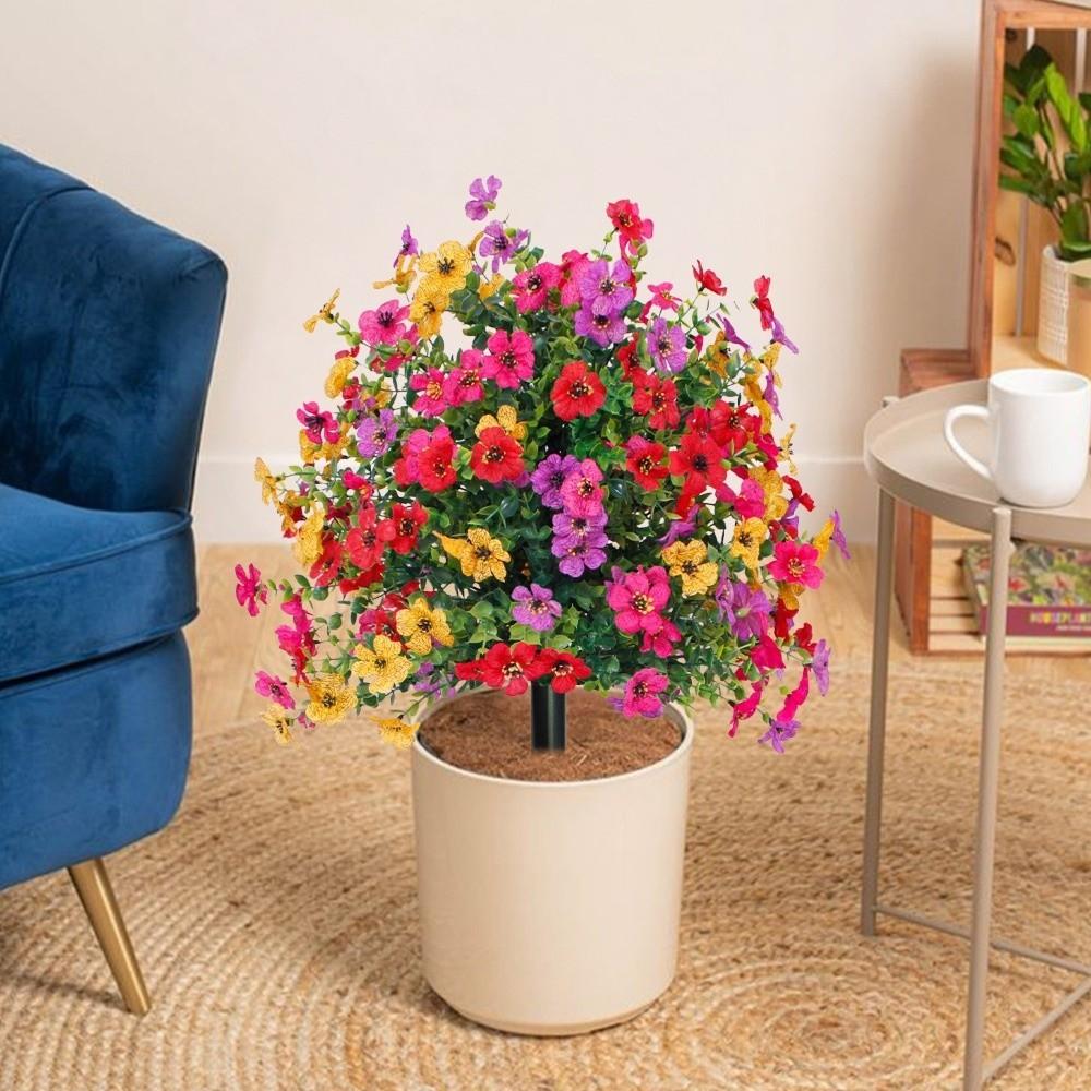 Eucalyptus Flower Artificial Fake Violet Flower Yard Art Micro Landscaping Fake Violet Flower Ball DIY Plastic Plastic Plants