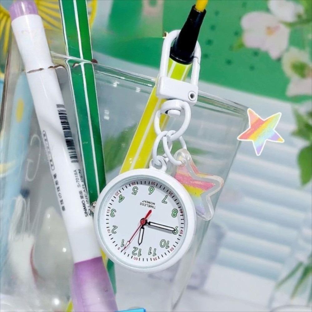 Easy Reading College Cute Backpack Pendant Portable Time-Telling Wall Clock Decoration Daily Wear