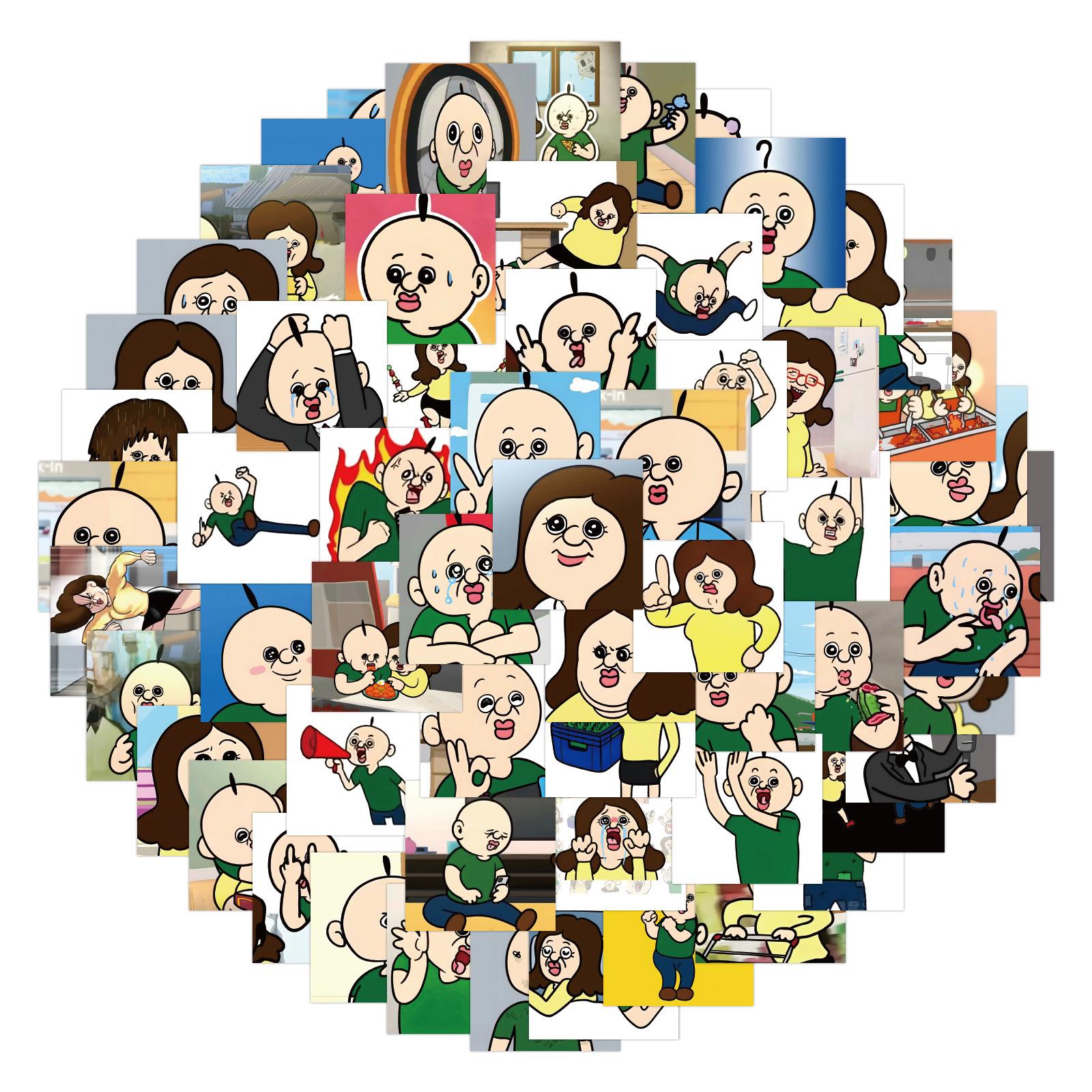 

120 New Bangbang and Yuzhi Stickers Personalized and Creative DIY Decorative Scooter Water Cup Stickers