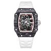In Stock RM 6702 Slim Barrel Montre Homme Colorful Band Hollow 37.5mm Skeleton Dial Waterproof Sport Casual Quartz Wristwatch
