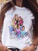 Cartoon Mother and Son Daughter Pattern Printed Women's T-Shirt Summer Casual Harajuku T-Shirt