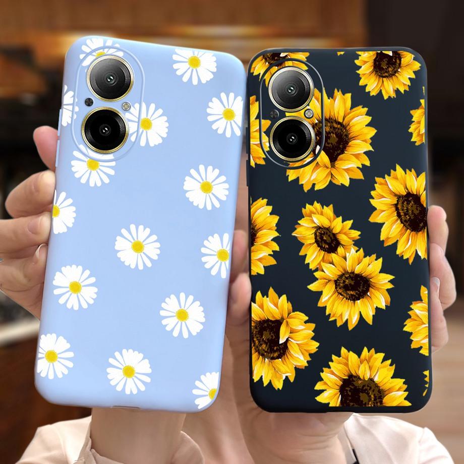 Hülle Für Oppo Realme C67 4G RMX389 Handyhüllen Schwarze Katze Mondnacht Weiches Silikon Stoßfeste Rückabdeckung Für RealmeC67 4G Funda