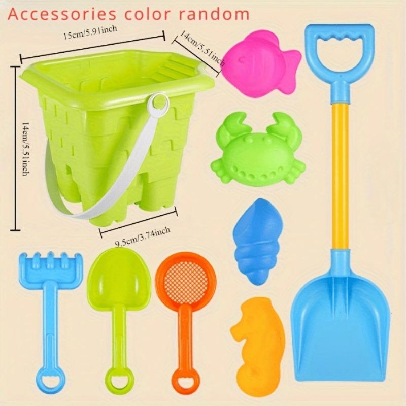 Kids Beach Sand Toy Set With Bucket Shovel And Animal Molds