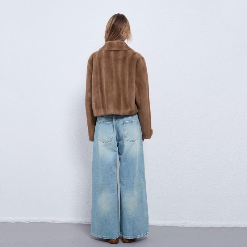 Short Faux Fur Coat Women Japanese Style Cute Soft Commute 2026