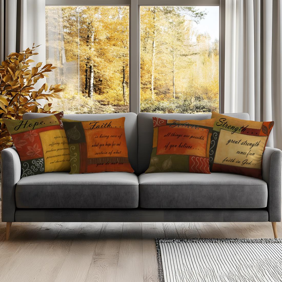 Jmg Clothing Unisex Inspirational Quote Cushion Pillowcase Printed Polyester 45X45cm Throw Pillowcover Decorative Sofa Cushion Pillowslip Home Decor