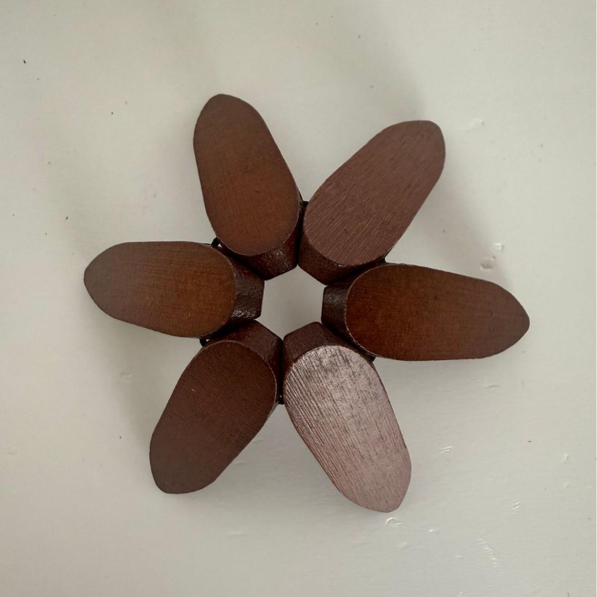 

Walnut Color Bamboo Tree Shape Heat Insulation Pad Anti Scald Table Mat Cup Mat for Home Dining Table Decoration M