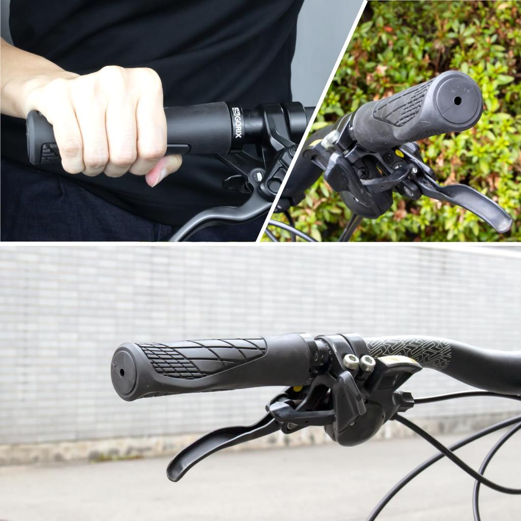 GORIX Bicycle Ergo Design Handlebar Cycle Grip for Cross and Mini Velos Grips, Grips, Grips, Replacement, Lock-On, Bikes, MTBs, (GQG22)