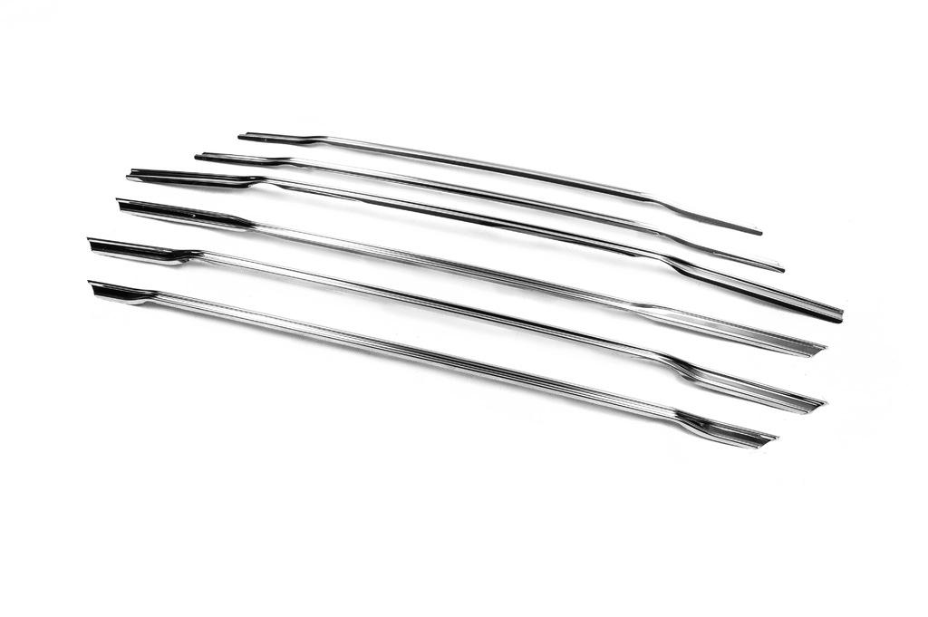 

Накладки на ґрати Carmos (2014-2018, 6 шт, нерж) для Ford Courier