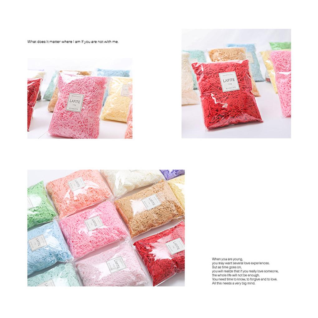 Colored Shredded Crinkle Lafite Paper Raffia Filler Confetti Gift Box Birthday Filling Home Material Packaging