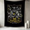 Tenture murale du clan Wutang Accrochage mural esthétique Couverture en tissu imprimé Tapisseries décoratives Pour chambre à coucher Salon Décoration de la maison